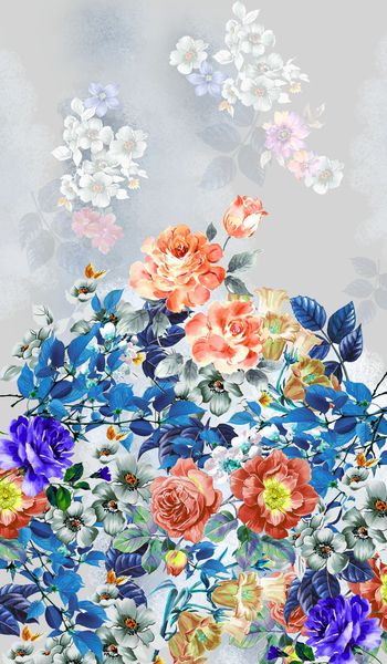 483079-手绘风格定向女装花卉 