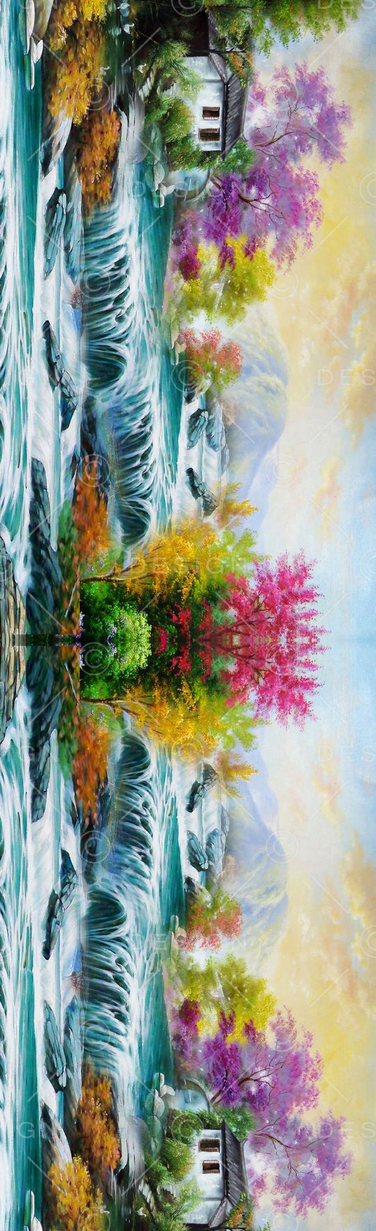 自然景观印花华亿平台图片