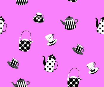 483136-餐具几何黑白波点图案