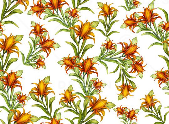 复古手绘花印花华亿平台图片