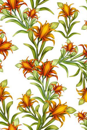 复古手绘花印花华亿平台图片