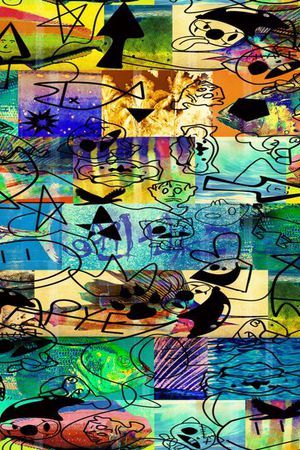 抽象印花华亿平台图片