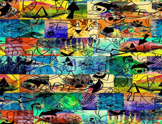 抽象印花华亿平台图片