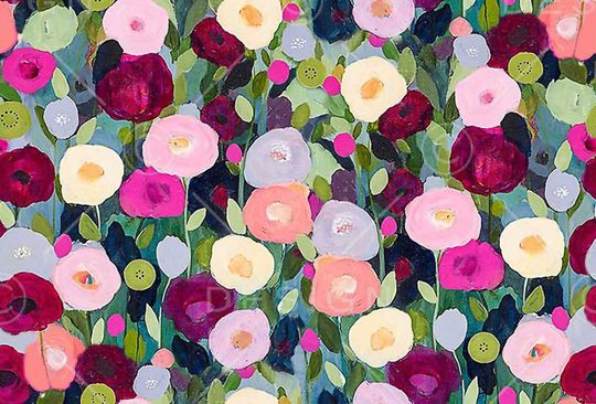 手绘花印花华亿平台图片