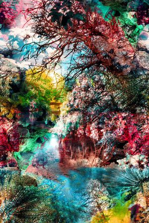 抽象印花华亿平台图片