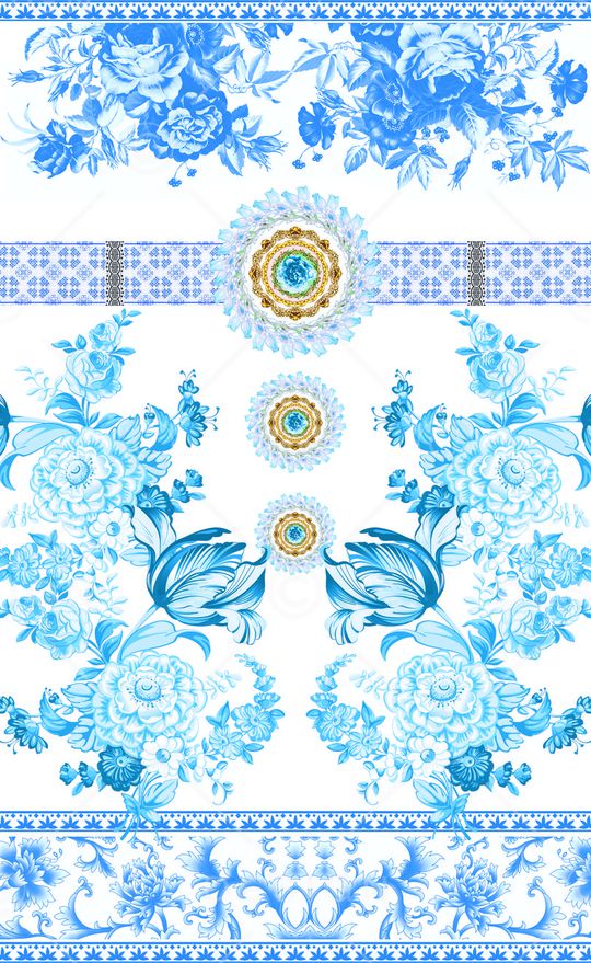 中国风印花华亿平台图片