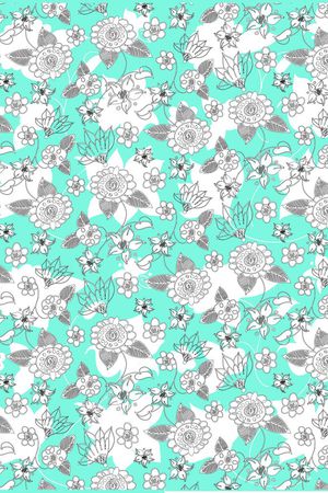 Vector flowers印花华亿平台图片