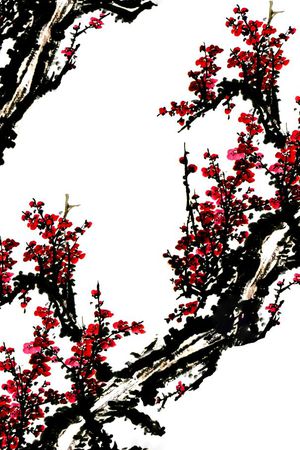 传统水墨印花华亿平台图片