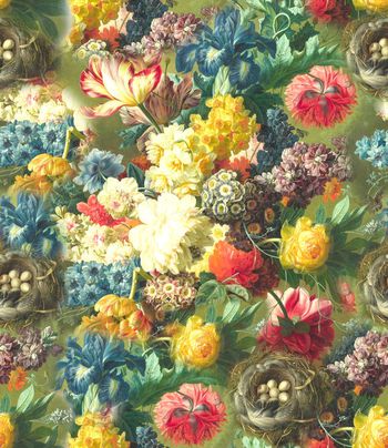 483462-百花迎春 百合花卉 玫瑰郁金香 鸟