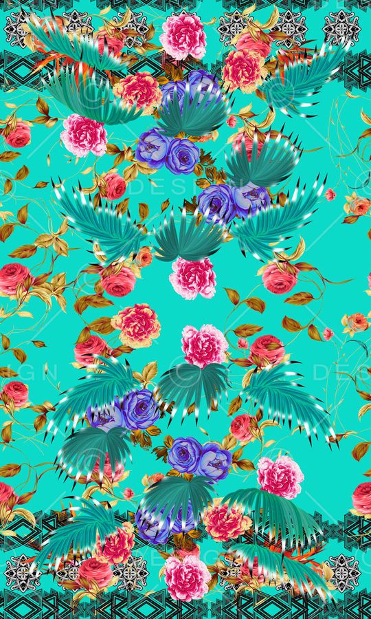 花卉印花华亿平台图片