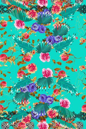 花卉印花华亿平台图片