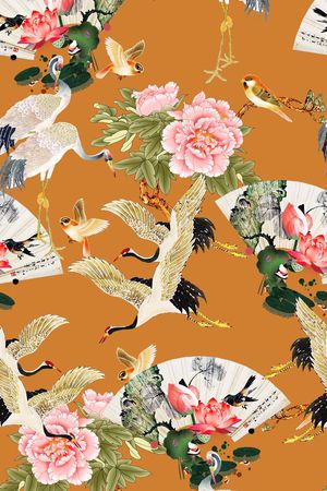 中国风印花华亿平台图片