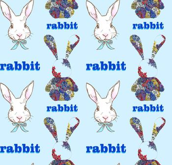 483562-欧美流行时尚手绘兔子印花  童装印