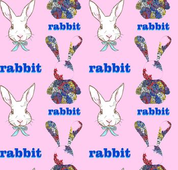 483565-欧美流行时尚手绘兔子印花  童装印