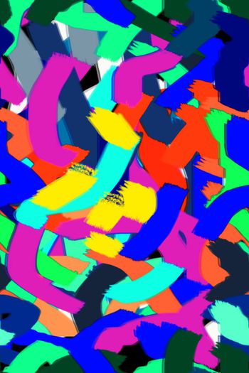 483648-抽象手绘彩色色带条纹