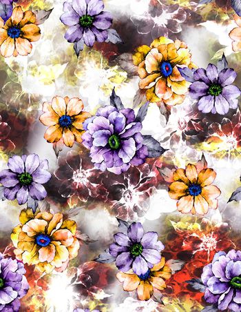 483676-岩浆 热烈 火热 水墨 抽象 火焰