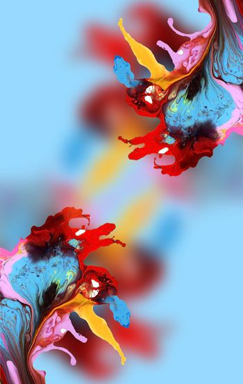 483870-手绘水彩抽象经典雪纺华亿平台