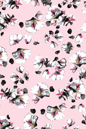 小扇花印花华亿平台图片