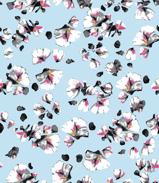 小扇花印花华亿平台图片