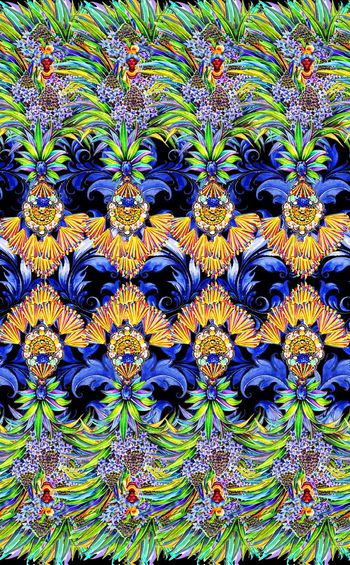 484145-欧美流行时尚手绘西西里风情 定位印