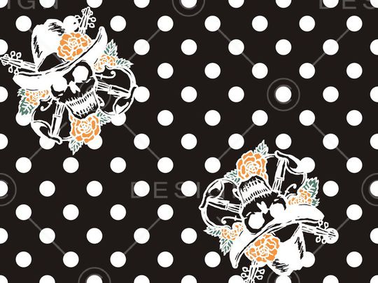 波点大牌玫瑰花 女装 衬衣 连衣裙 雪纺 印花 几何 碎花 小碎花 大花 方块 衬衫印花 简单 时尚 大牌 潮流印花 女装印花 传统印花 T恤印花 波点 圆点 骷髅头 印花矢量图 花 黑白色 黄栌色 帽子 灵异 朋克风格印花华亿平台图片