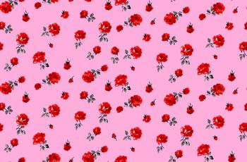 484275-欧美流行时尚手绘小玫瑰花卉印花