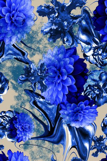 484299-原创时尚大牌花卉肌理喷墨华亿平台