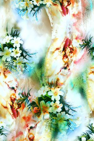 花卉印花华亿平台图片