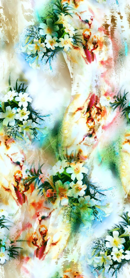 花卉印花华亿平台图片