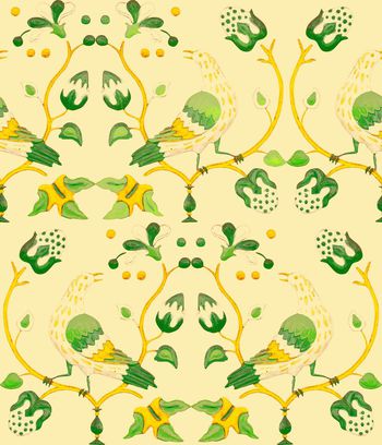 484404-时尚潮流绘画花鸟