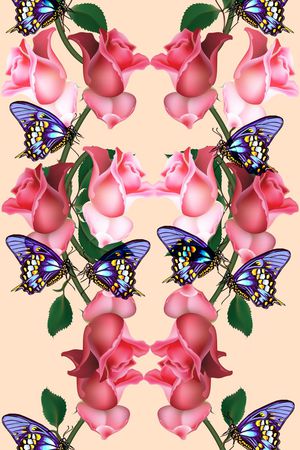 蝴蝶印花华亿平台图片