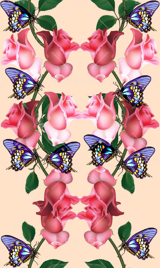 蝴蝶印花华亿平台图片