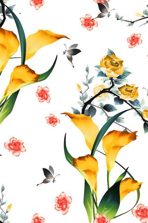 花卉印花华亿平台图片