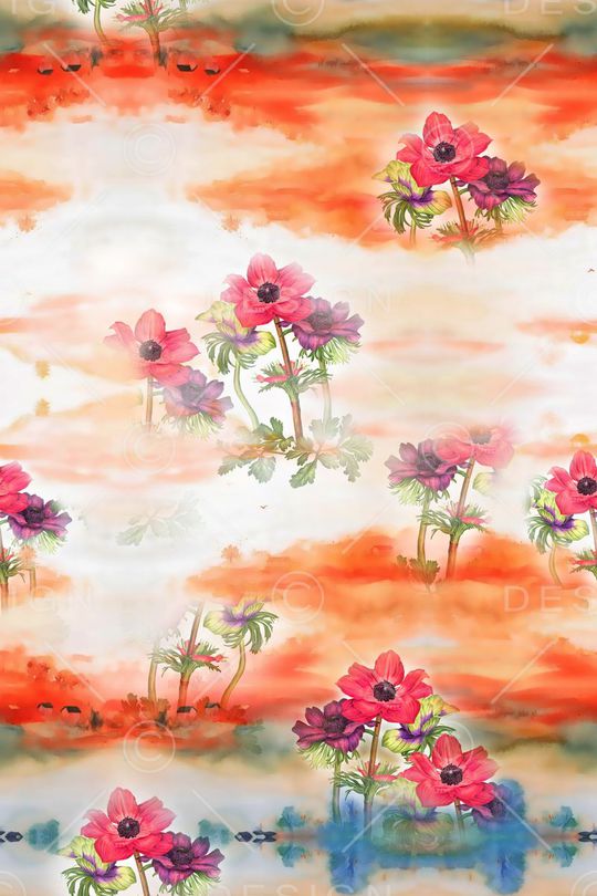 国画风景花卉印花华亿平台图片