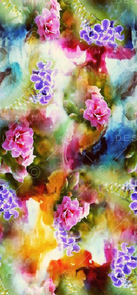 花卉印花华亿平台图片