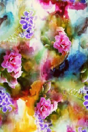 花卉印花华亿平台图片