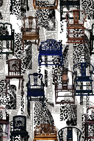 中国风印花华亿平台图片