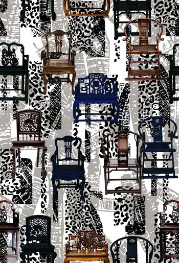 484681-中国风古典家具明清风格木椅花纹豹纹