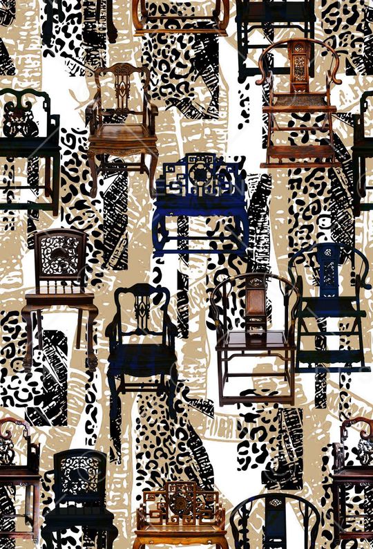 中国风印花华亿平台图片