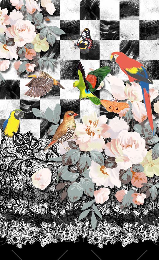 潮流时尚印花华亿平台图片