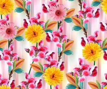 484738-欧美流行时尚手绘花朵印花