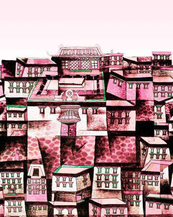 484816-时尚手绘房屋