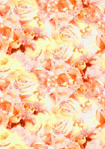 484828-欧美流行时尚手绘炫丽水珠玫瑰印花