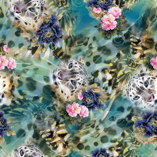 牡丹花印花华亿平台图片