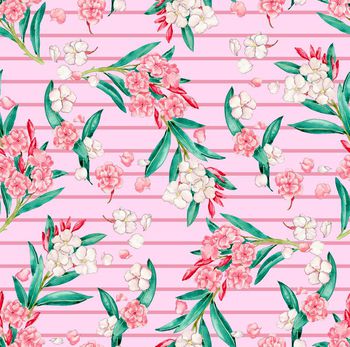 484950-欧美流行时尚手绘几何横条纹花卉印花