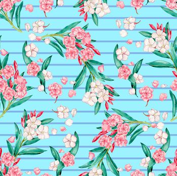 484951-欧美流行时尚手绘几何横条纹花卉印花