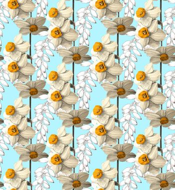 484957-欧美流行时尚铅笔手绘线条花 简约印