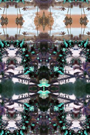 对称抽象印花华亿平台图片