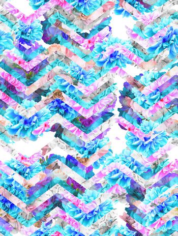 484999-欧美流行时尚几何条纹渐变花  清新