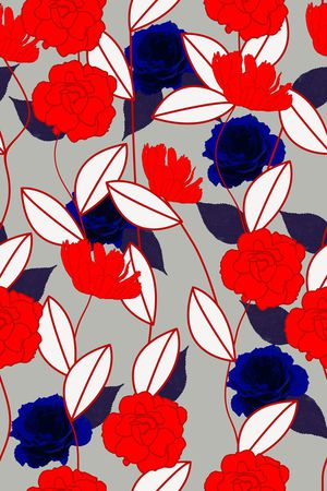 简笔植物印花华亿平台图片